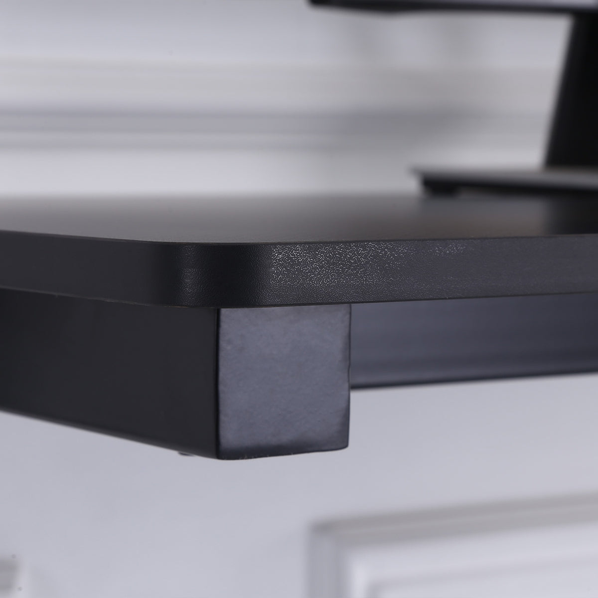 Desk Computer Desk Height Adjustable Hand Crank Lift Standing Desk Adjustable Footrests Mdf Metal Black 120 X 60 X 72-117 Cm