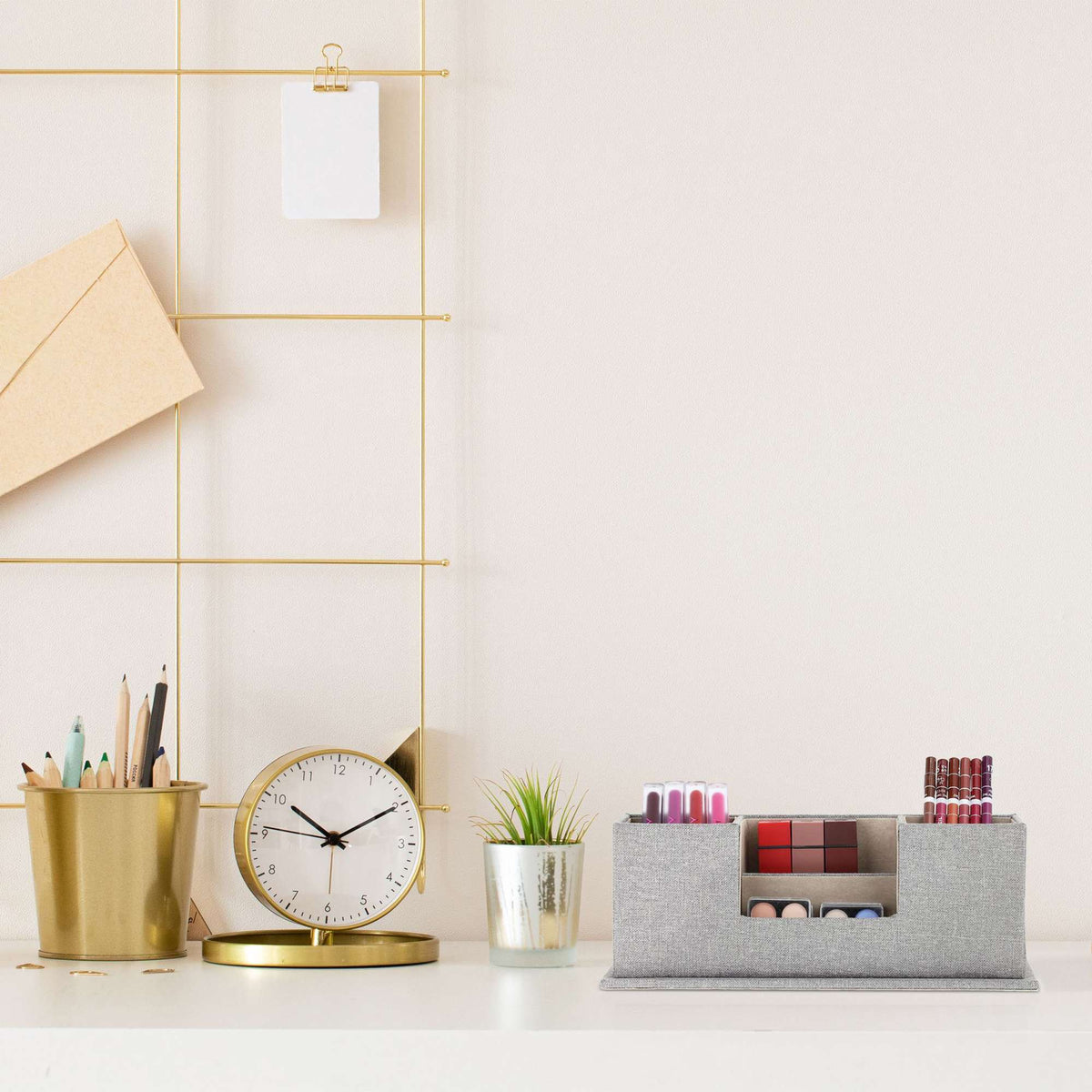 Desk Organiser in Fabric Look