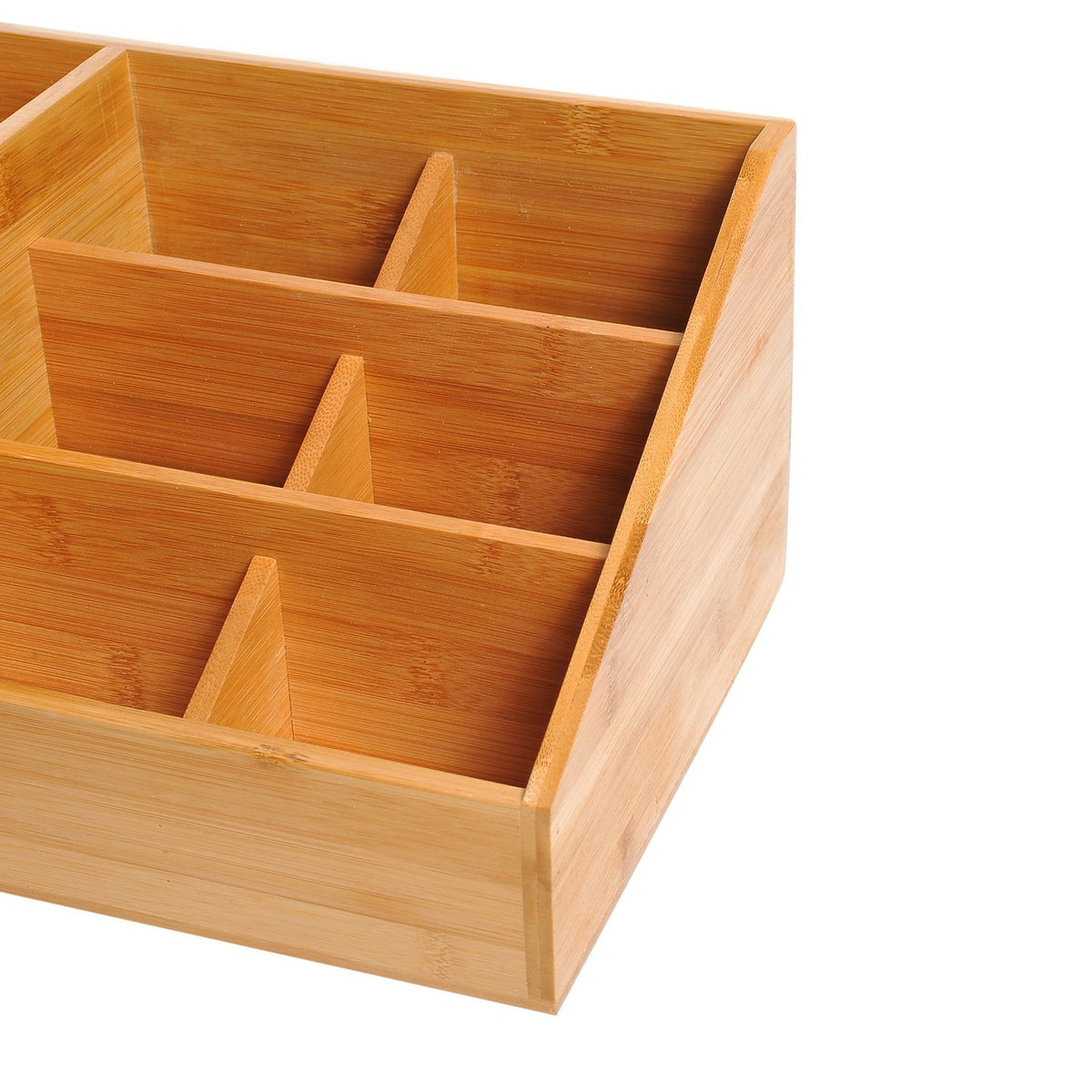 Desk Organizer Office Storage Box With 2 Drawers, Organization & Order, Natural, L33 X W20.5 X H15.5 Cm