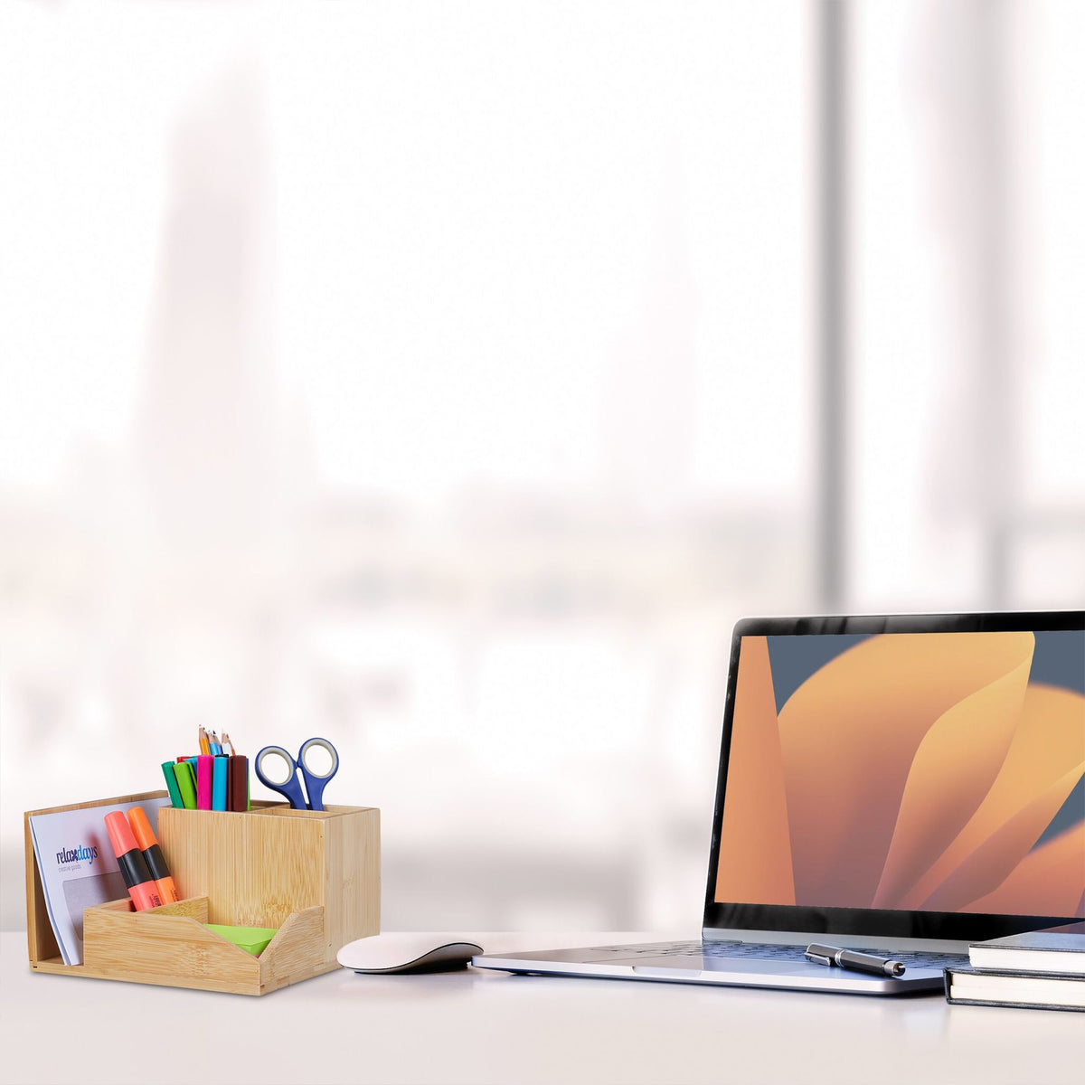 Desk organization in bamboo