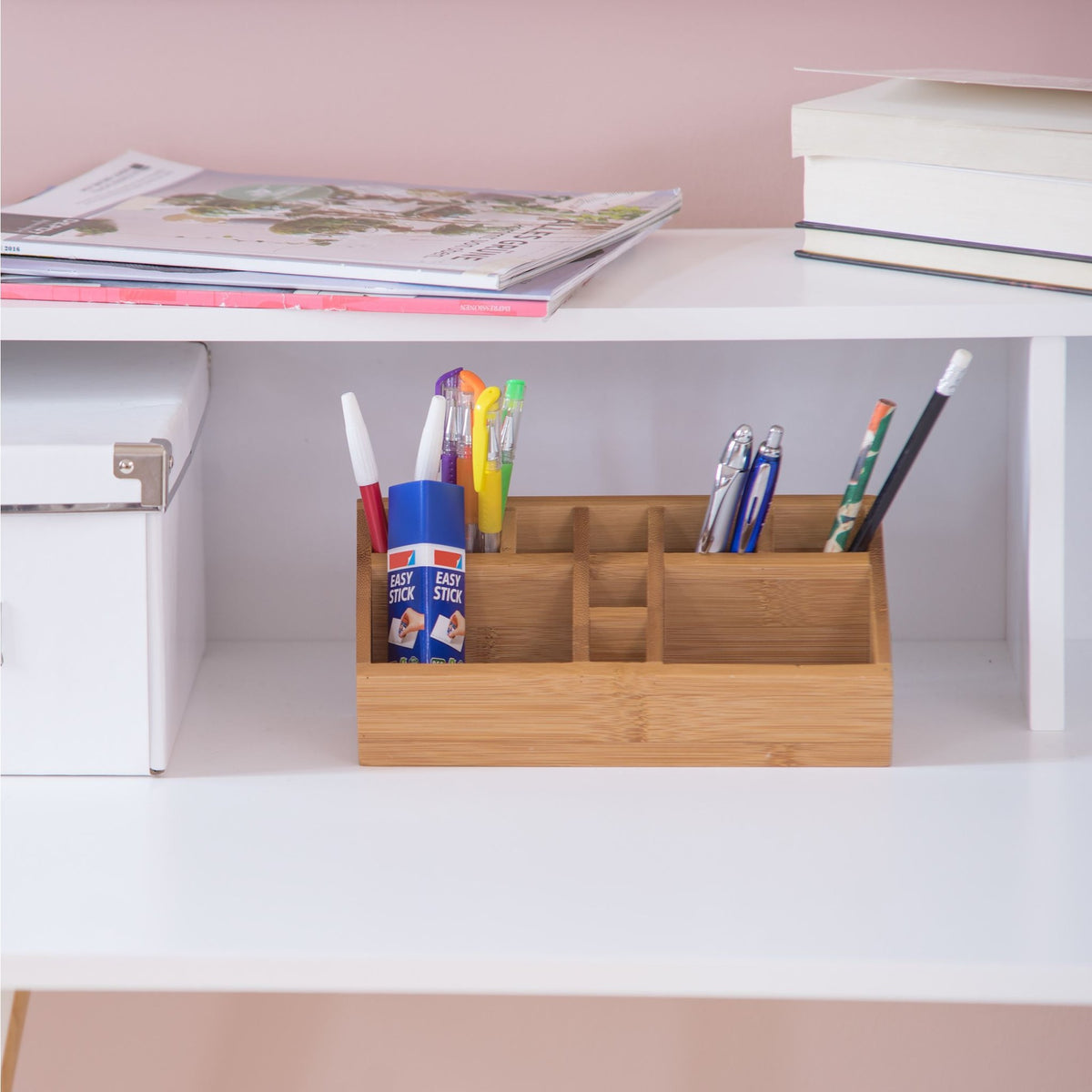 Desk organization in bamboo