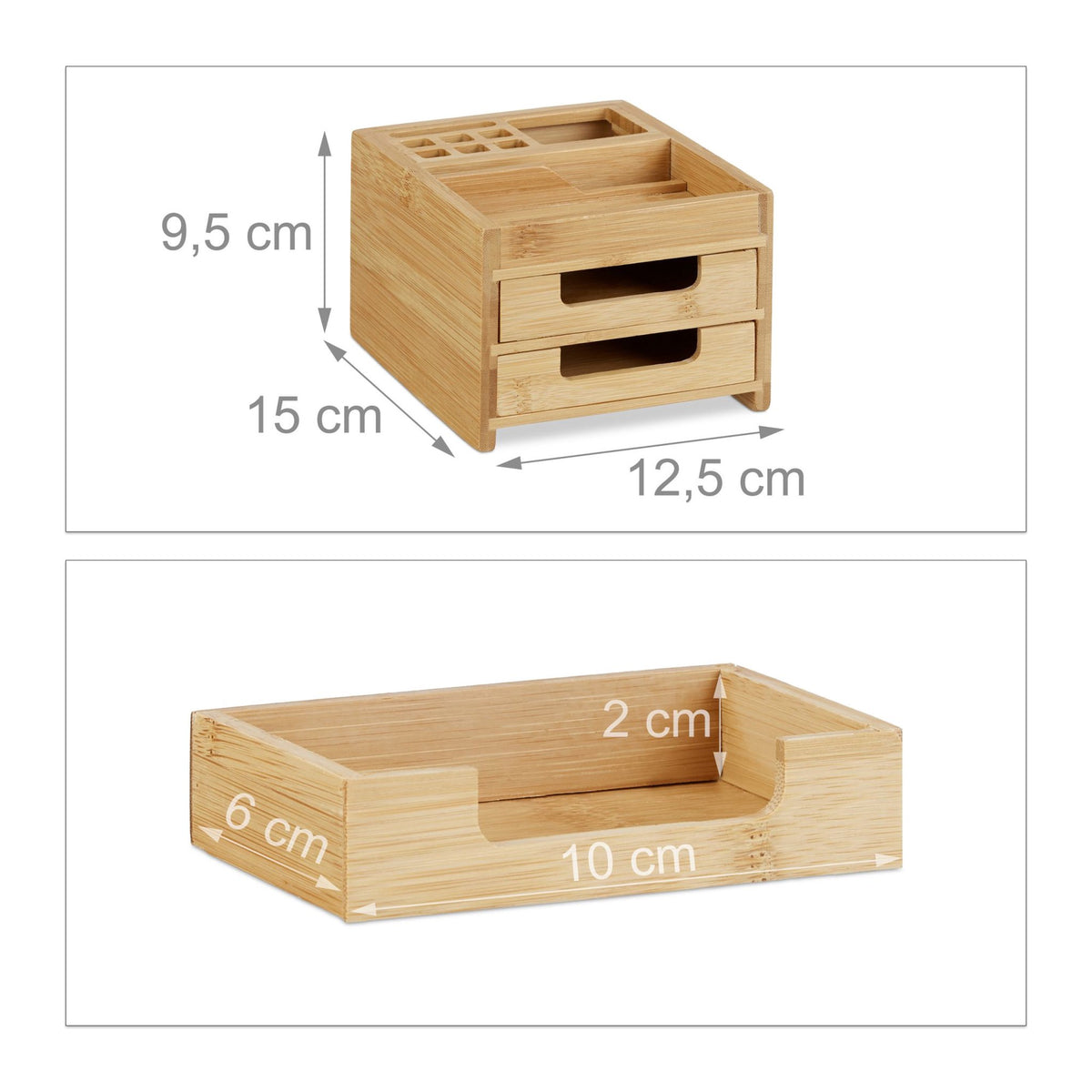 Desk organization in bamboo