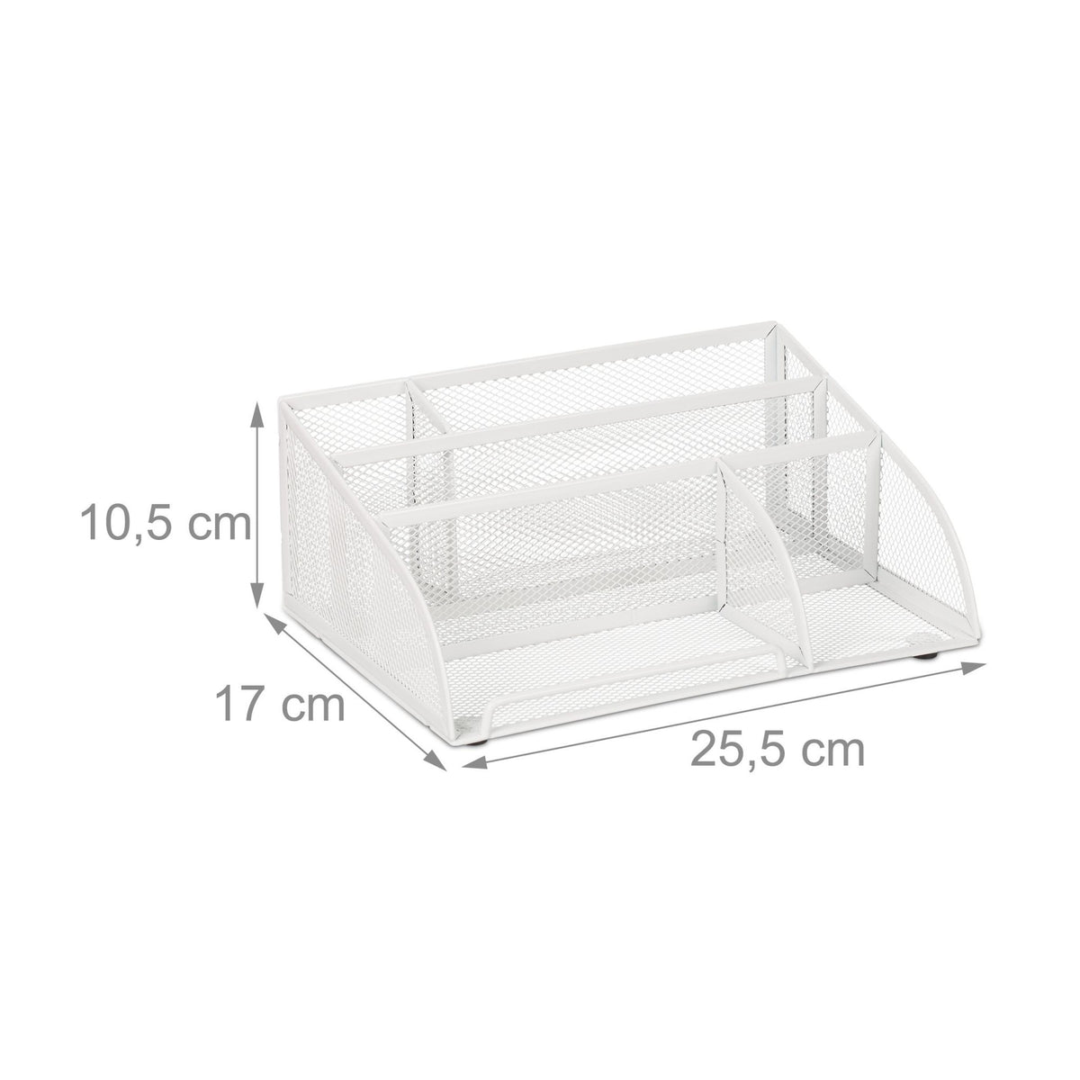 Desk organization with 5 compartments