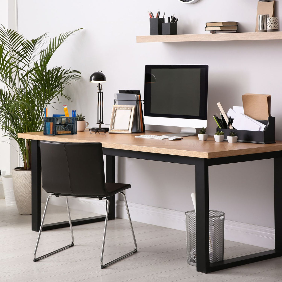 Desk organization with 9 compartments