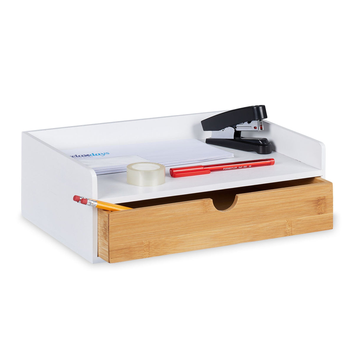 Desk organization with drawer