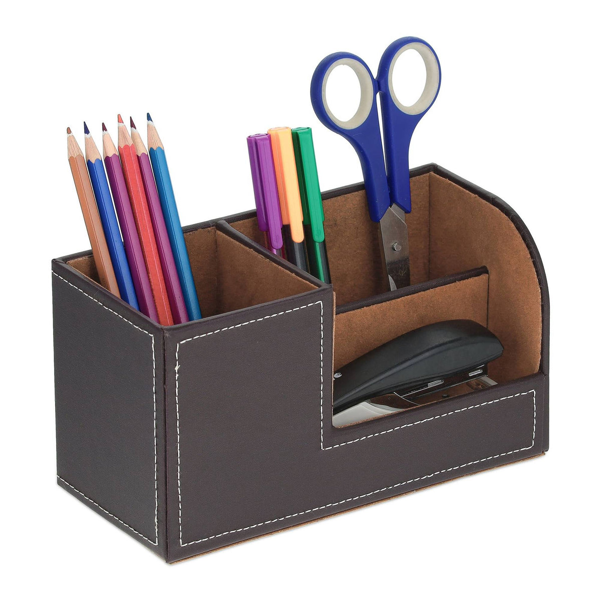 Desk organizer artificial leather