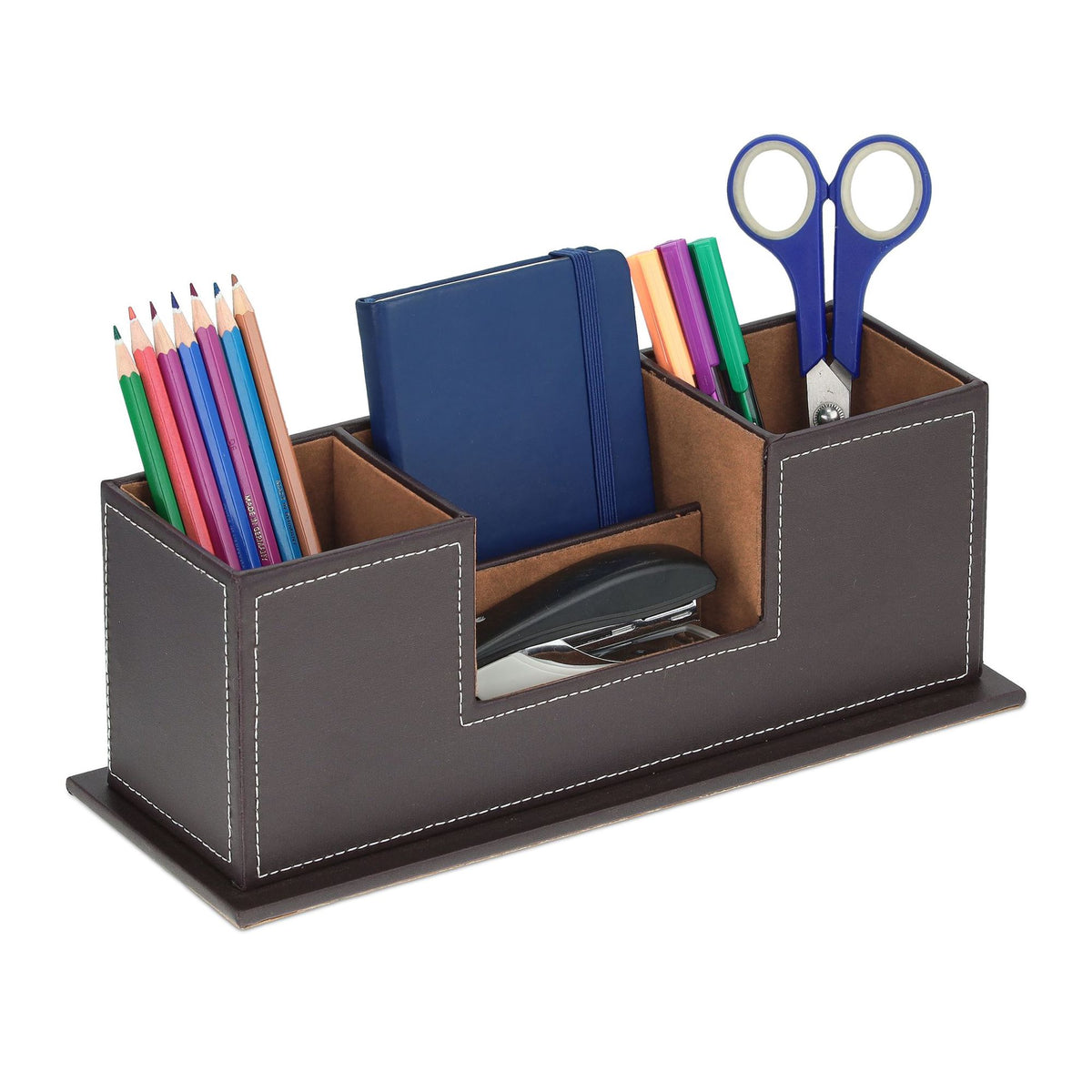 Desk organizer artificial leather