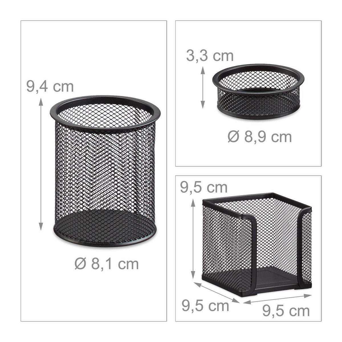 Desk organizer set, 3 parts