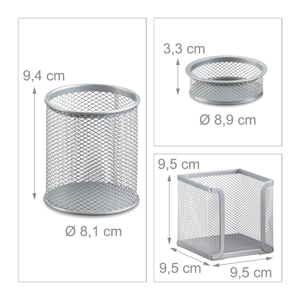 Desk organizer set, 3 parts
