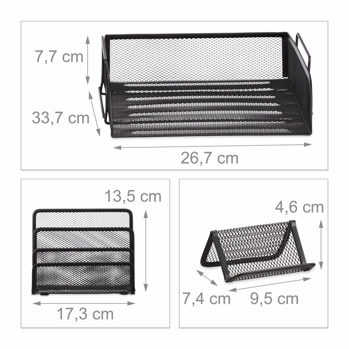 Desk organizer set, 7 pieces