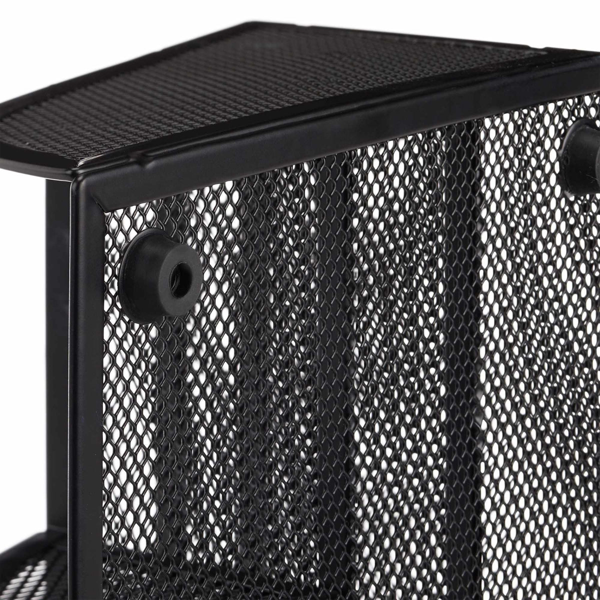 Desk storage in metal