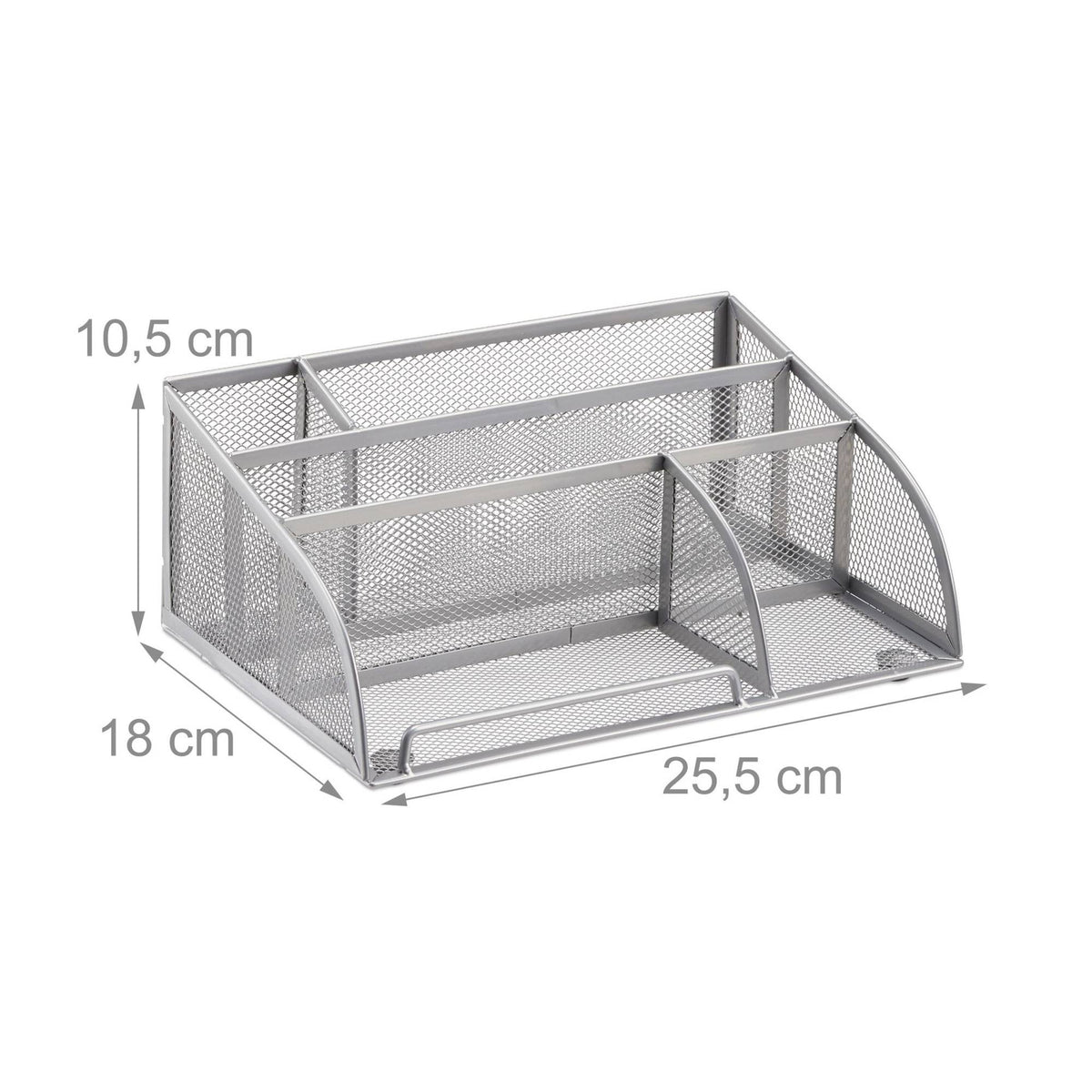 Desk storage in metal