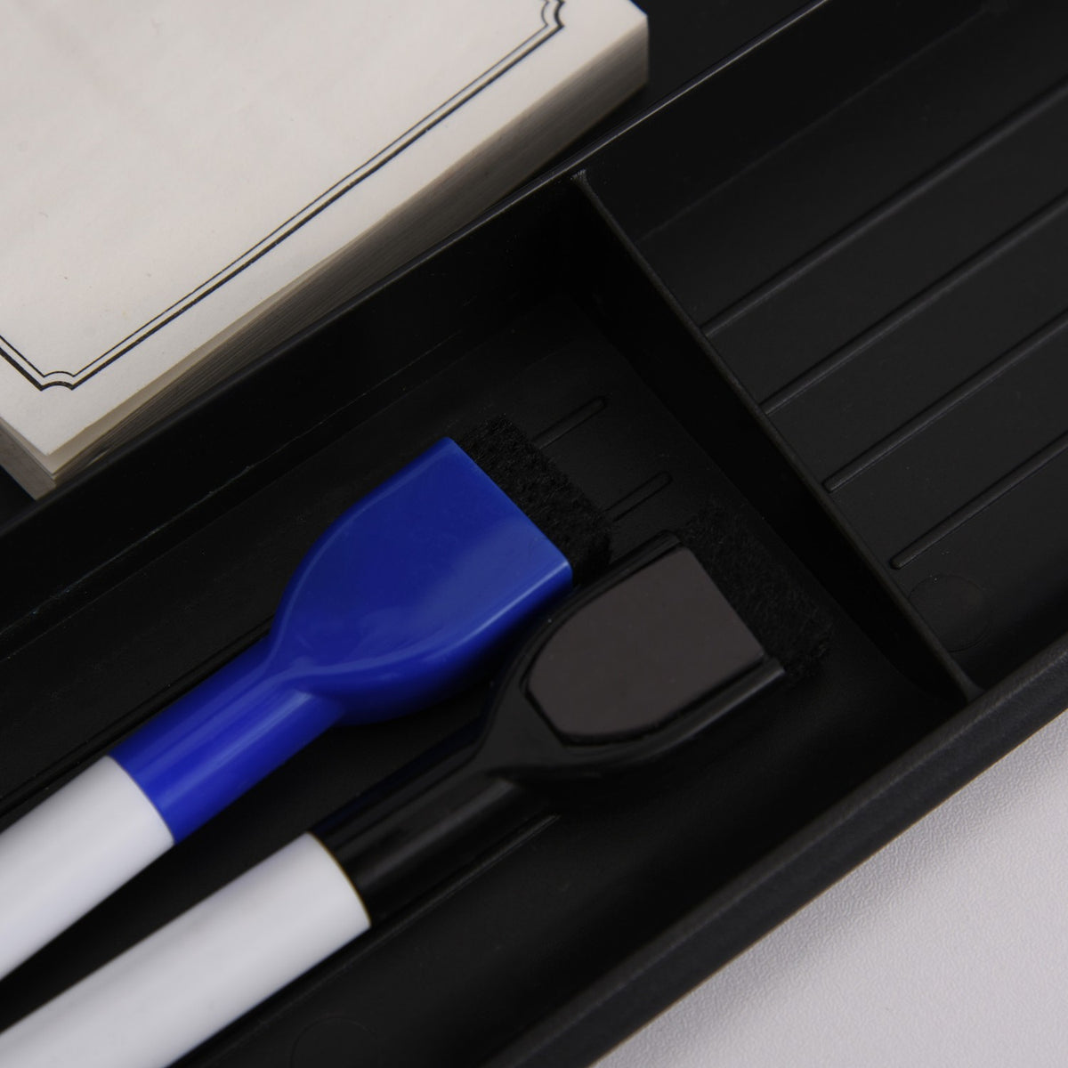 Desktop Memo Board Whiteboard With Tablet Stand, Glass Pp, White + Black, 45.3X20.5X5.3Cm