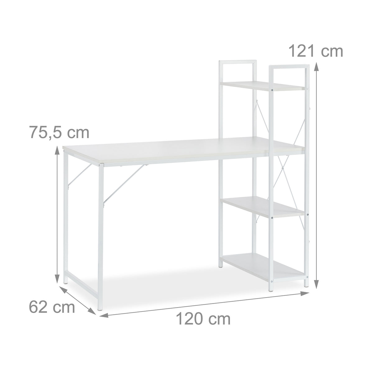 Desk with shelf