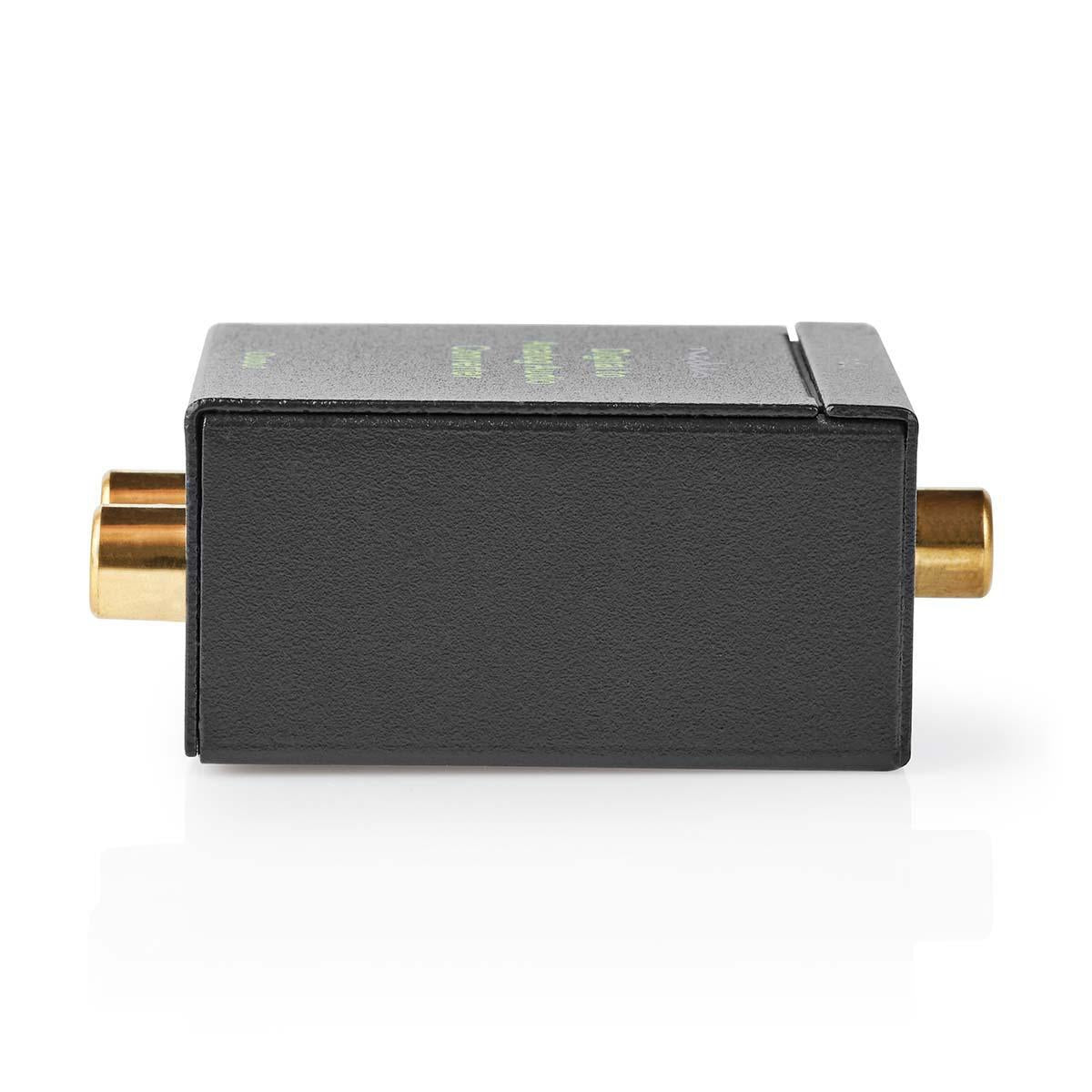Digital Audio Converter | One way | Connection input: 1x Digital RCA / 1x TosLink | Connection output: 1x (2x RCA) / 1x 3.5 mm | Automatic | Integrated amplifier | Black