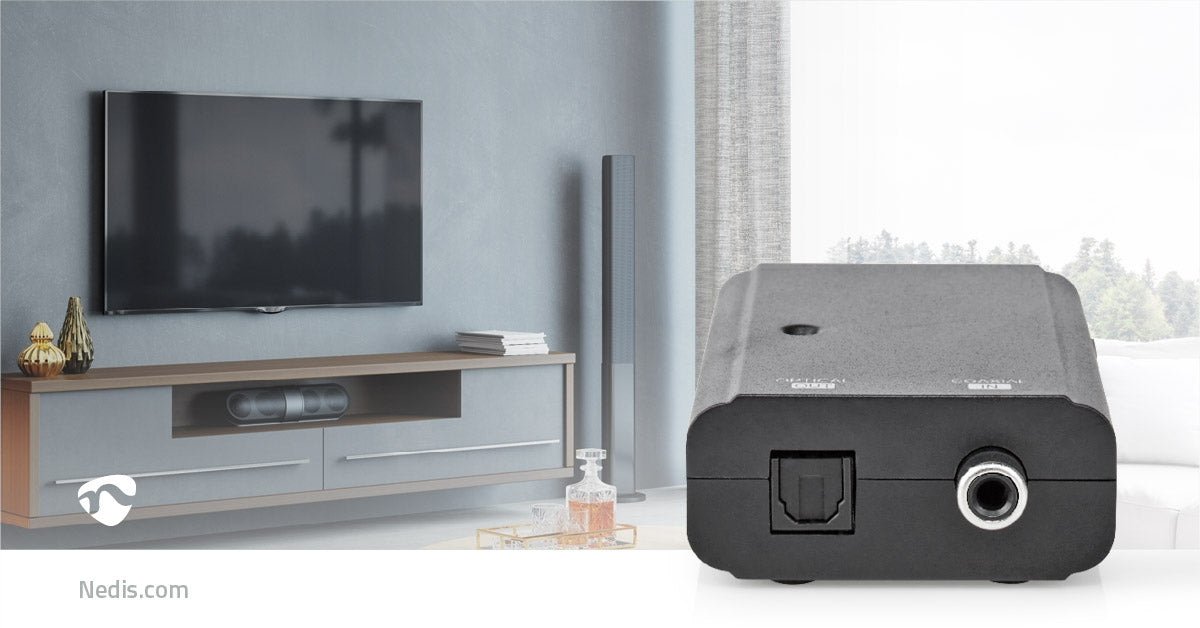 Digital Audio Converter | One way | Connection input: 1x S/PDIF | Connection output: TosLink Female | Instruction book | Black