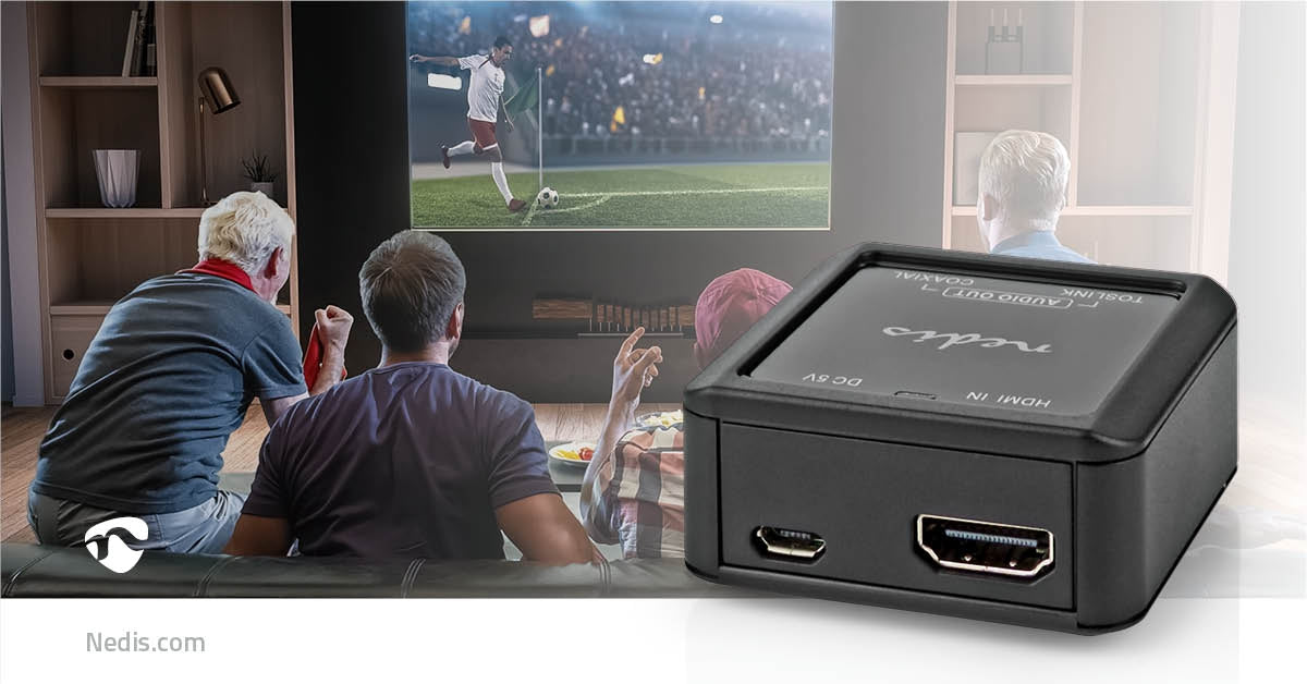 Digital Audio Converter | One way | Connection input: DC Power / HDMI™ input | Connection output: 1x Coax Audio / 1x TosLink Female | Automatic | Anthracite