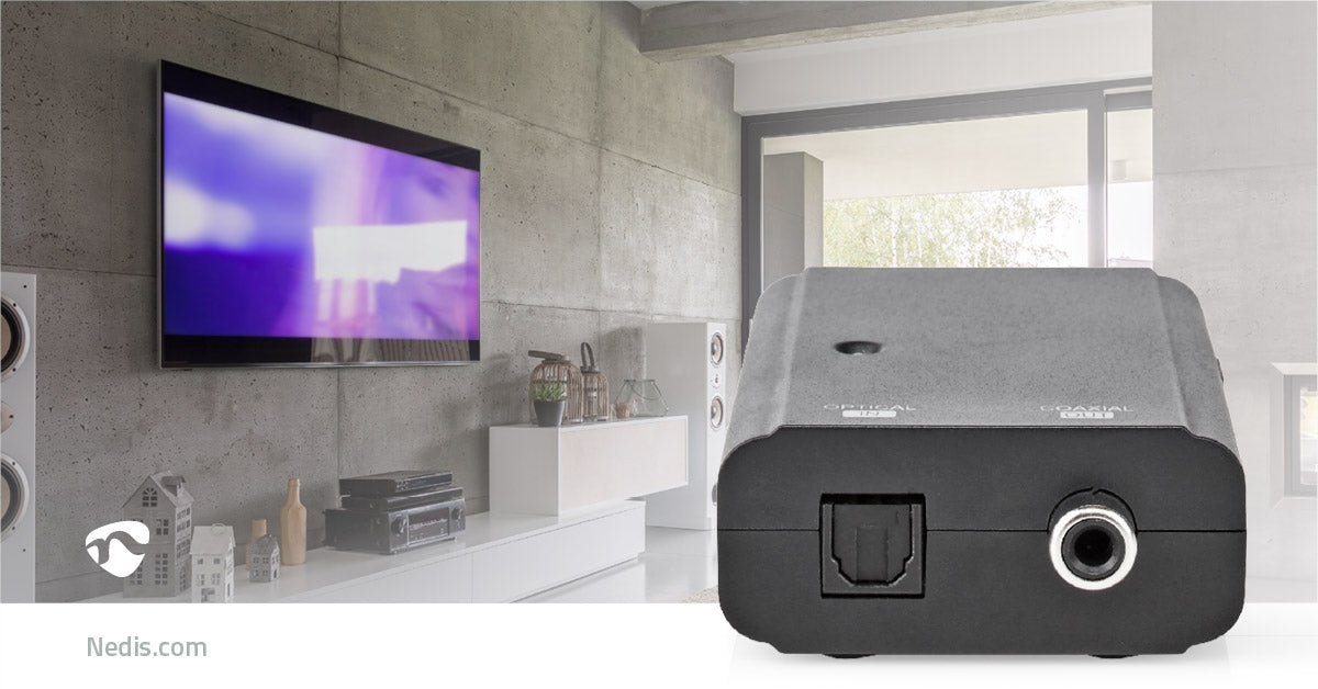 Digital Audio Converter | One way | Connection input: TosLink Female | Connection output: 1x S/PDIF | Instruction book | Black