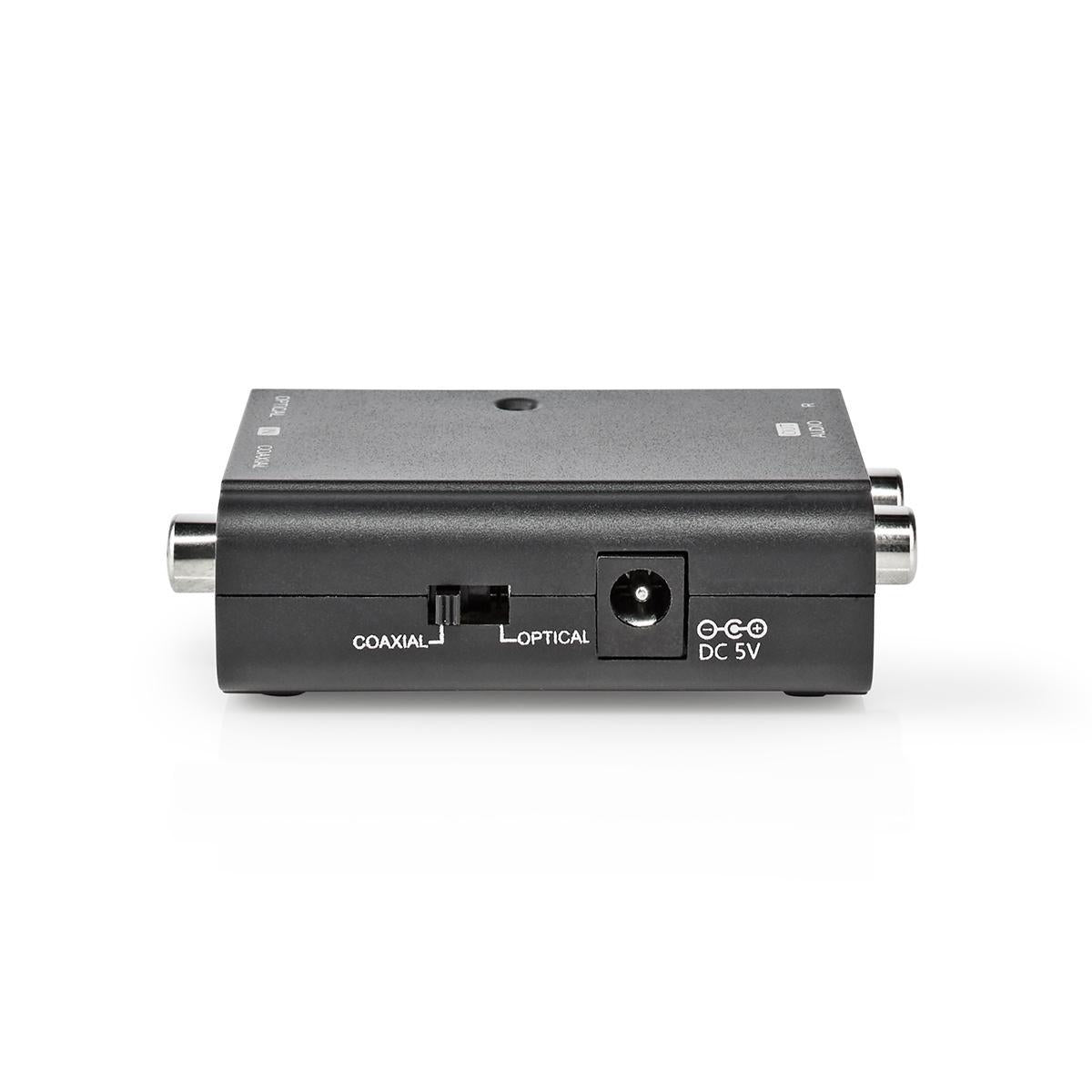 Digital Audio Converter | Two-way | Connection input: 1x S/PDIF (RCA) Female / 1x TosLink Female | Connection output: 2x RCA Female | ARC | Instruction book | Black