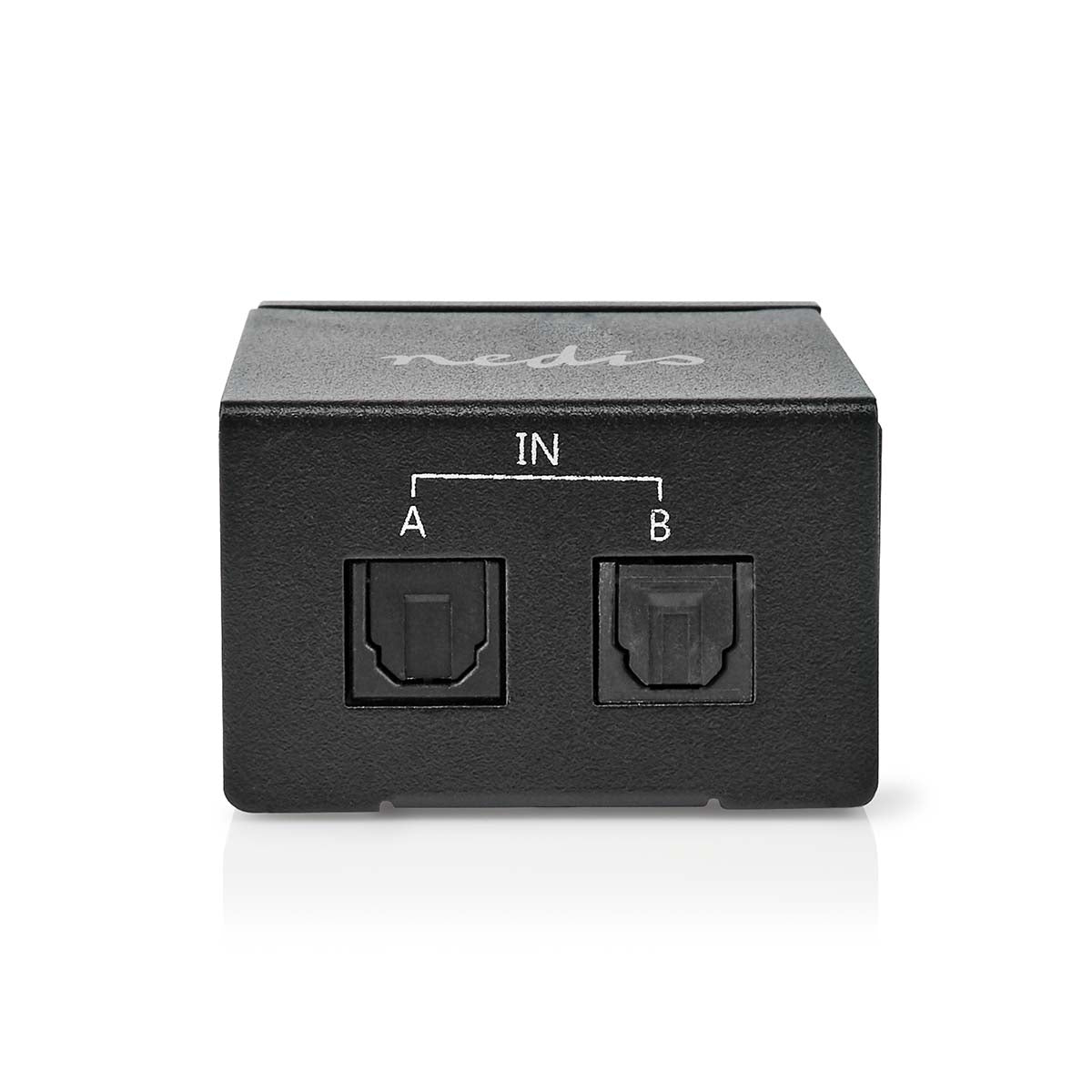 Digital Audio Switch | Two-way | Connection input: DC Current / 2x TosLink | Connection output: TosLink Female | Instruction book / Switch | Metal | Black