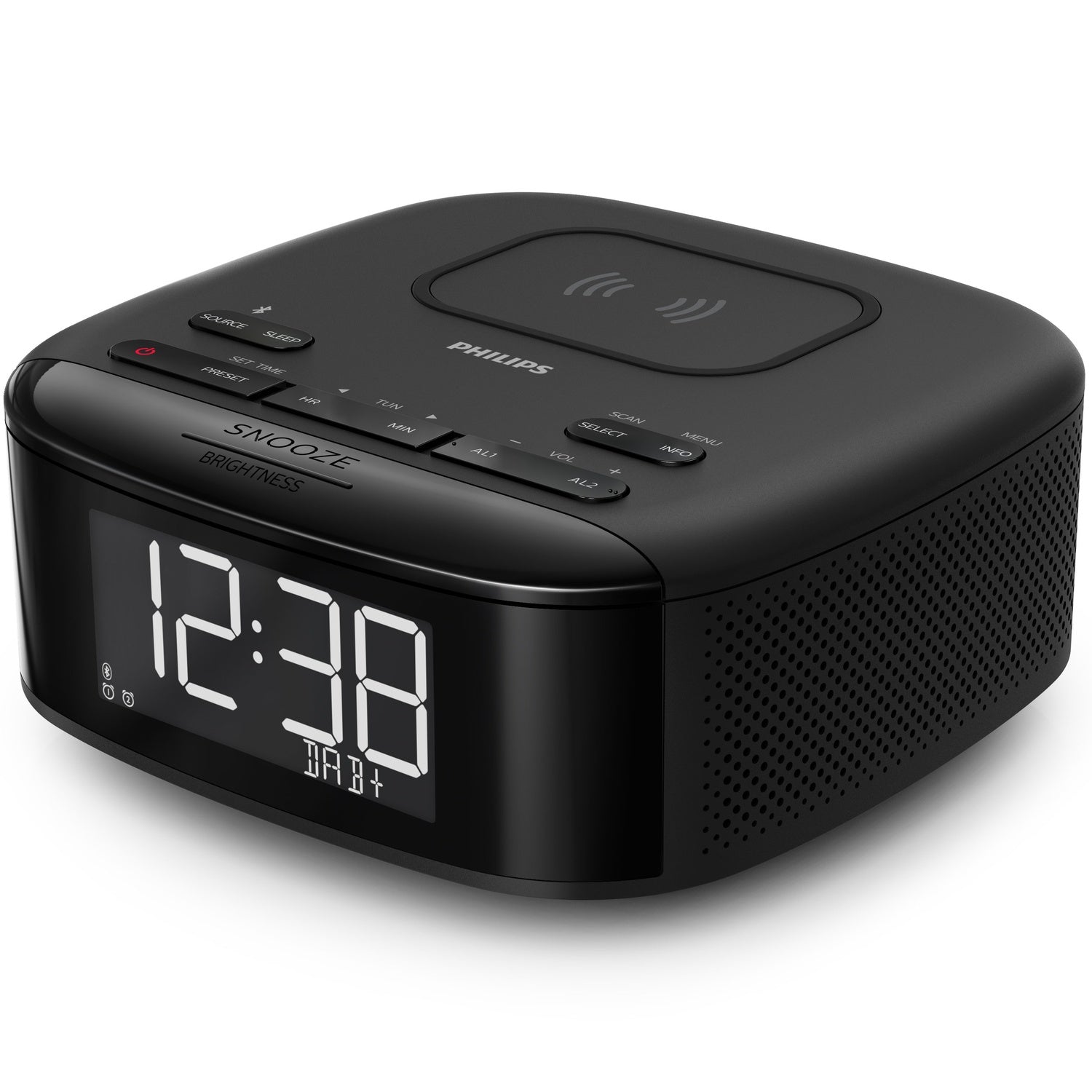 Digital DAB+/FM clock radio QI charging
