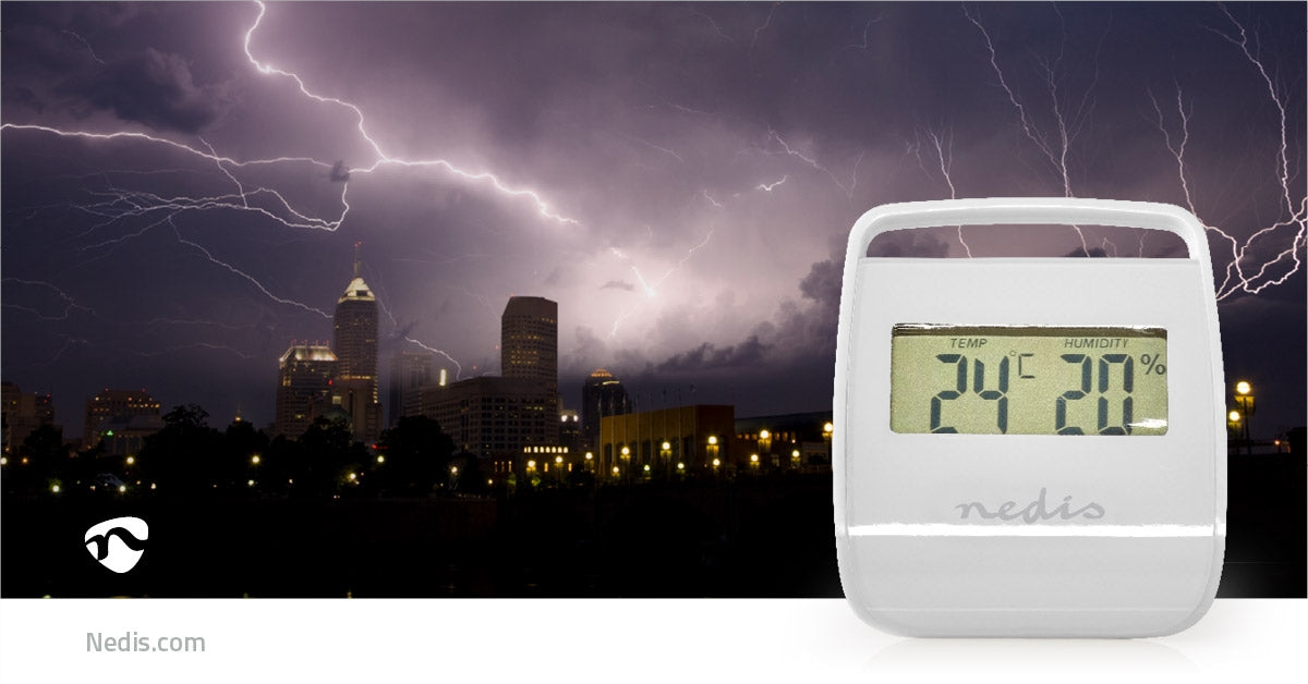 Digital Thermometer | Indoor | Indoor temperature | Indoor humidity | White