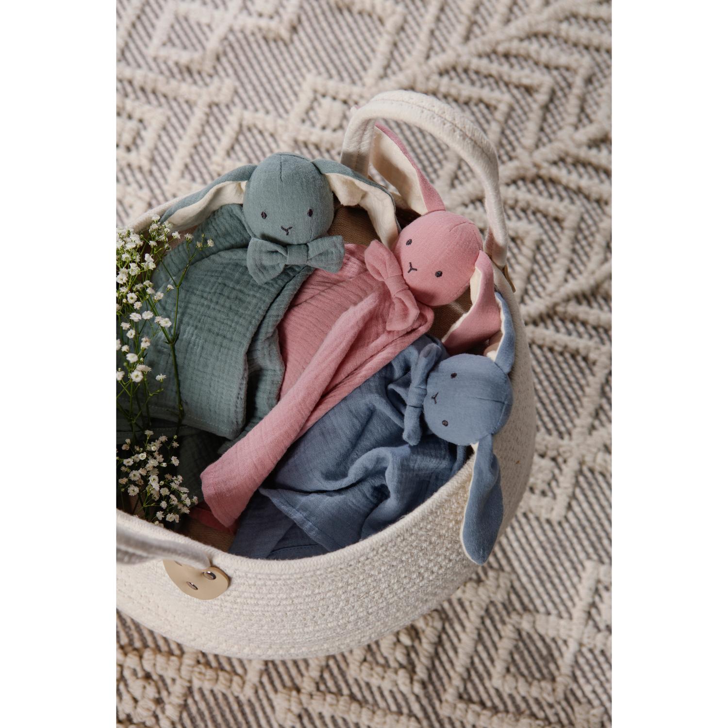 Diinglisar, snuff blanket, rabbit, Muslin pink