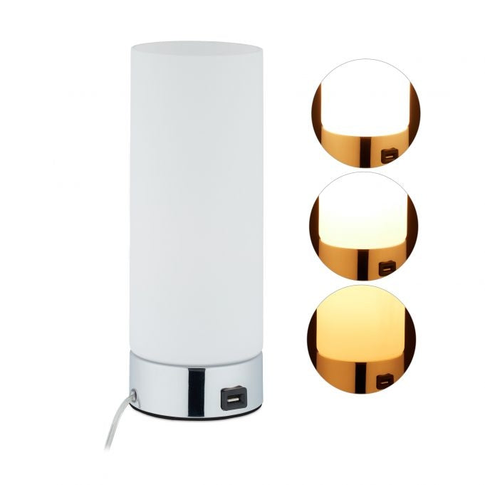 Dimmable table lamp with USB