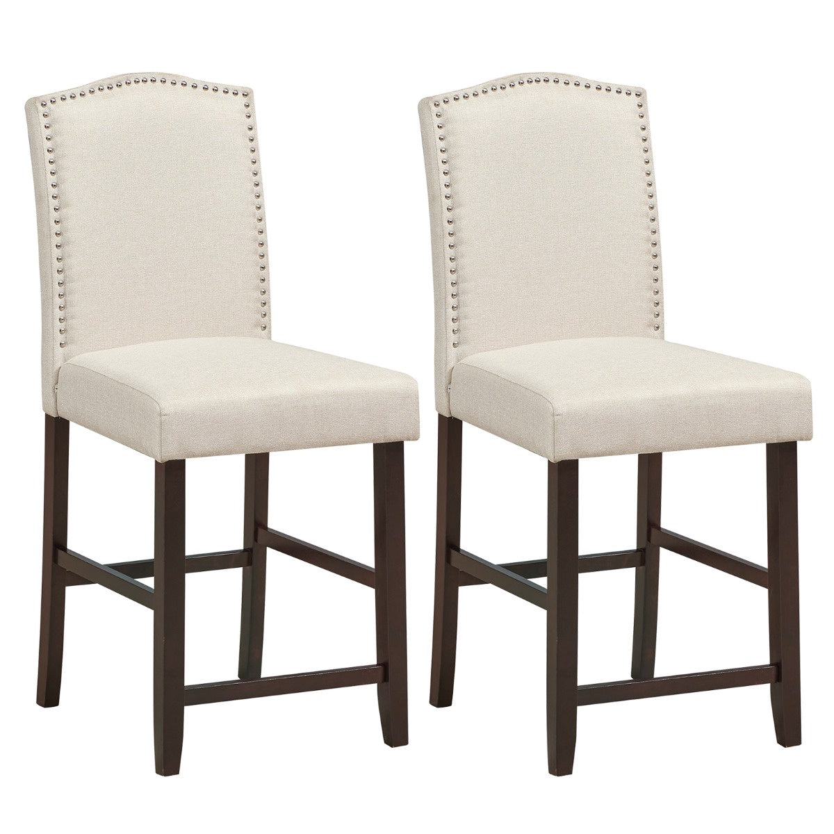 Dining Chairs Set of 2, Linen Upholstery, High Back