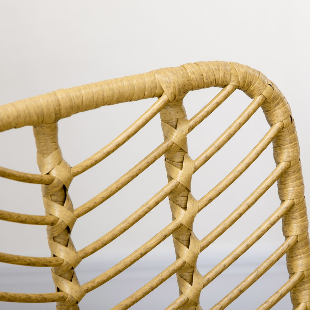 Dining Room Chair Set Of 2 Kitchen Chairs With Backrest In Rattan Look, Steel, Yellow, 44X58X85Cm For Dining Room And Living Room