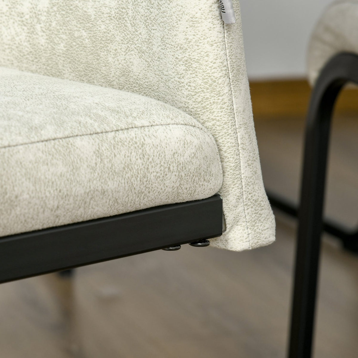 Dining Room Chairs Cantilever Chair Set Of 4 Kitchen Chairs Swing Chairs Ergonomically Shaped For Dining Room Polyester Steel Beige