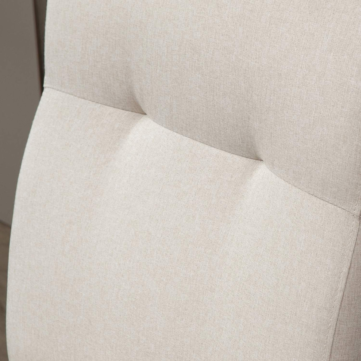 Dining Room Chairs Set Of 2 Chairs With Padded Seat, Linen-Polyester Fabric, Rubber Wood, Beige, 50X62X96Cm