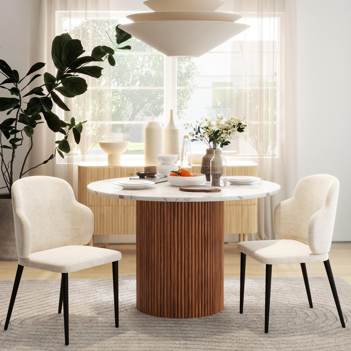 Dining Room Chairs Set Of 2 Kitchen Chairs With Backrest Velvet Look Comfortable Upholstered Chair Beige