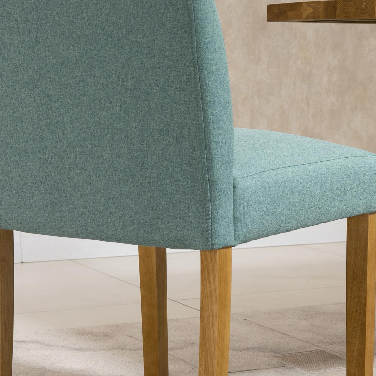 Dining Room Chairs Set Of 2 Padded Seat Upholstered Chair Kitchen Chair Linen Polyester Foam Rubber Wood Green