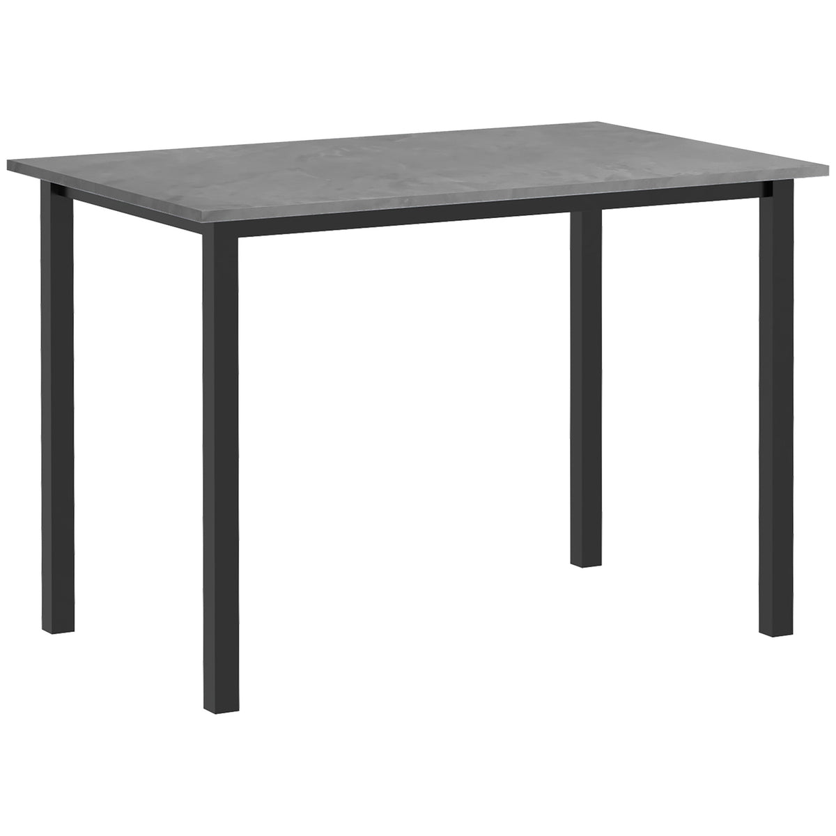 Dining Table Extendable Kitchen Table Dining Room Table For 6 People, Living Room Table For Dining Room, Kitchen, Steel, Dark Gray, 110-160 X 70 X 76 Cm
