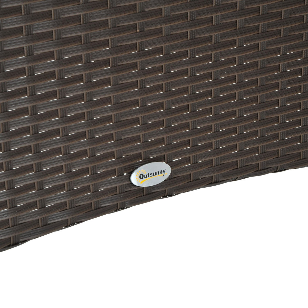 Dining Table Garden Table Glass Table Polyrattan + Safety Glass Brown + Black 150X85X74Cm