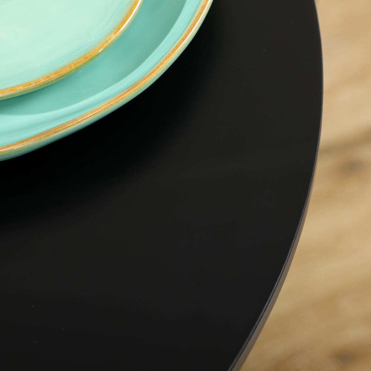 Dining Table Round Kitchen Table For 2, Modern Dining Room Table With Steel Legs, Non-Slip Base, Ideal For Small Spaces