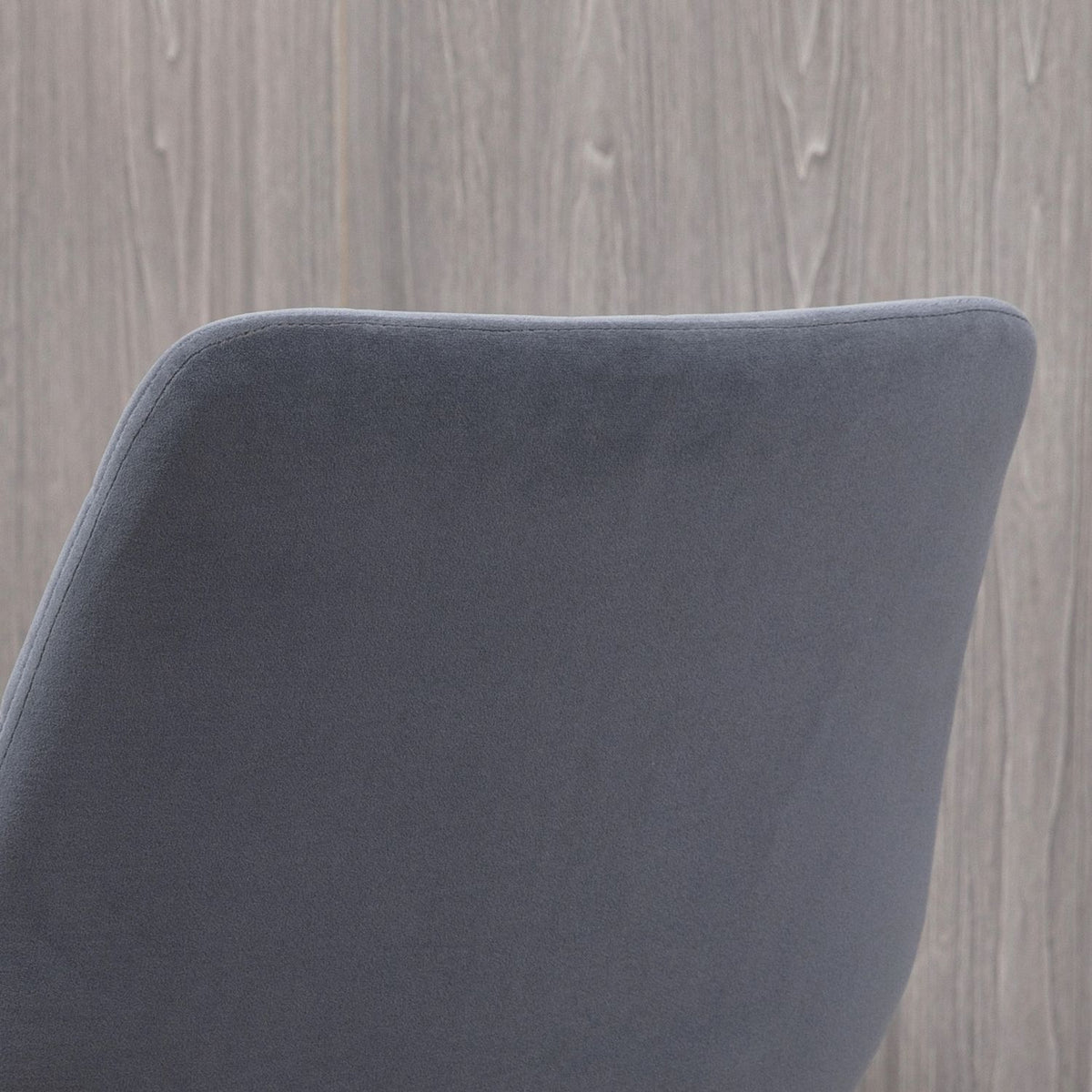 Dining room chair set of 2 chairs with backrest, velvet cover, retro design, steel legs, gray, for living room
