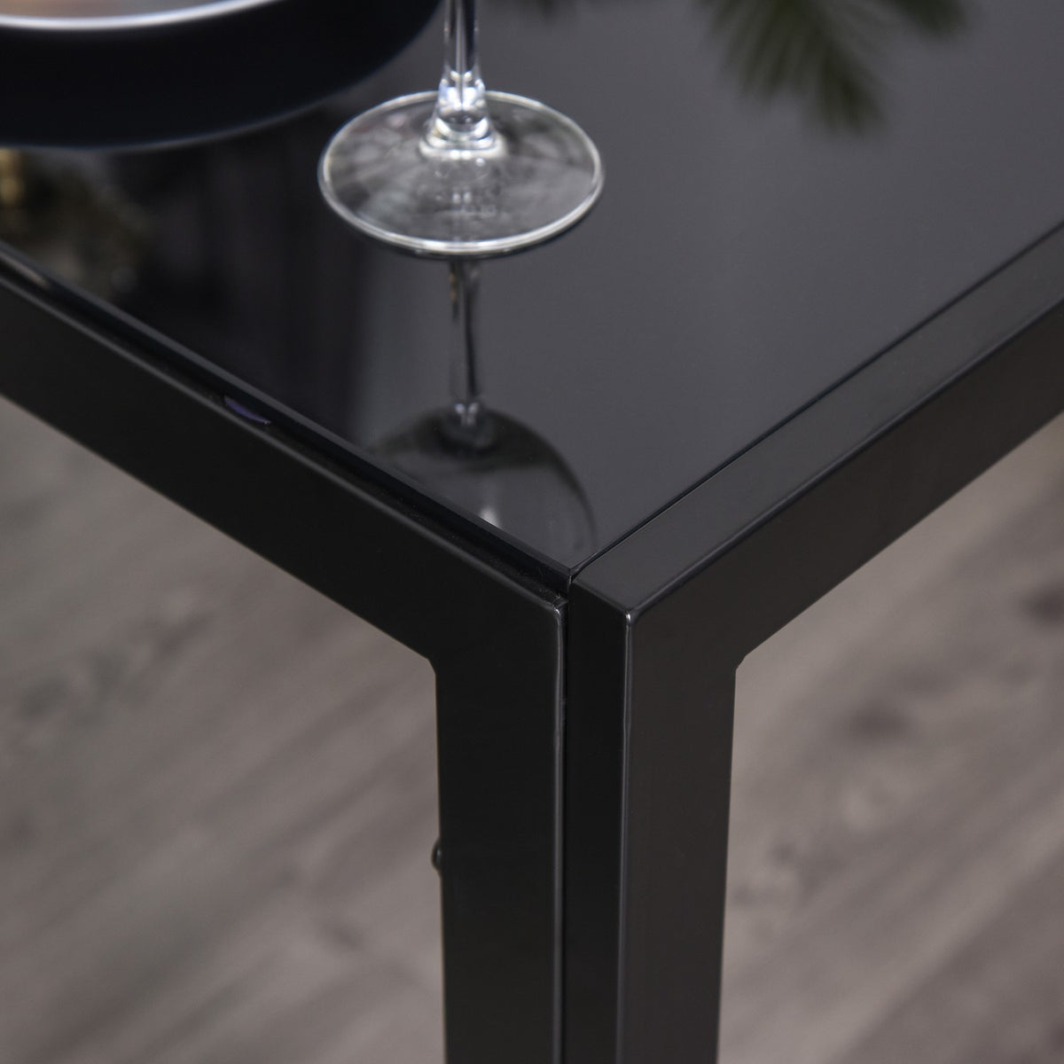 Dining set dining table with 4 chairs space-saving dining room group seating group black