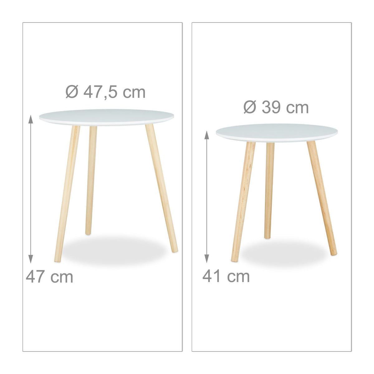 Dining table set of 2 in Scandinavian style