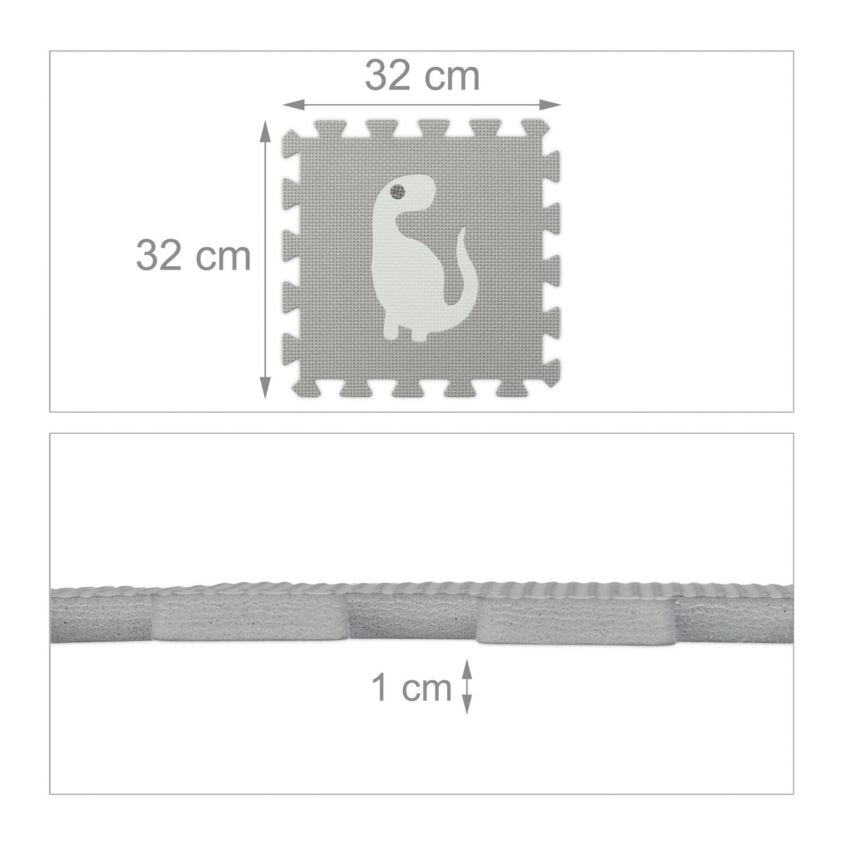 Dinosaur puzzle mat with border