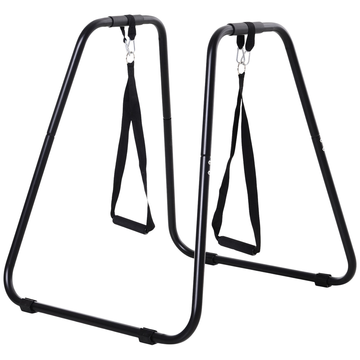 Dipstation Stable Dip Stand With Sling Trainer, Robust Steel Frame, Black, 90X81X92.5Cm