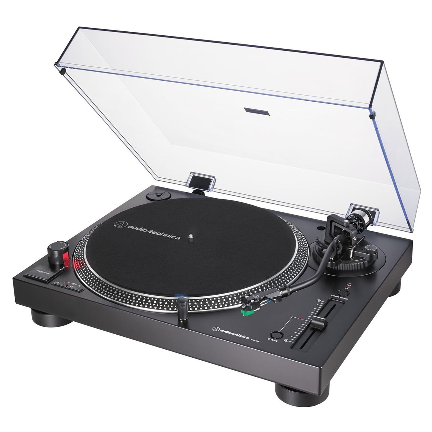 Direct Drive Manual Turntable with USB, Black, 3 Speeds