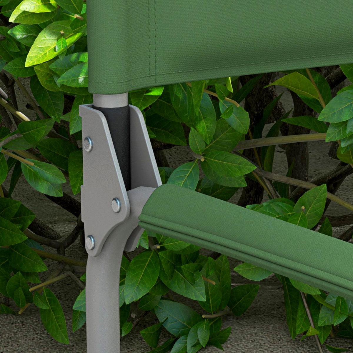 Director'S Chair Foldable Camping Chair With Side Table Cup Holder Folding Chair With Handle For Camping Beach Oxford Green
