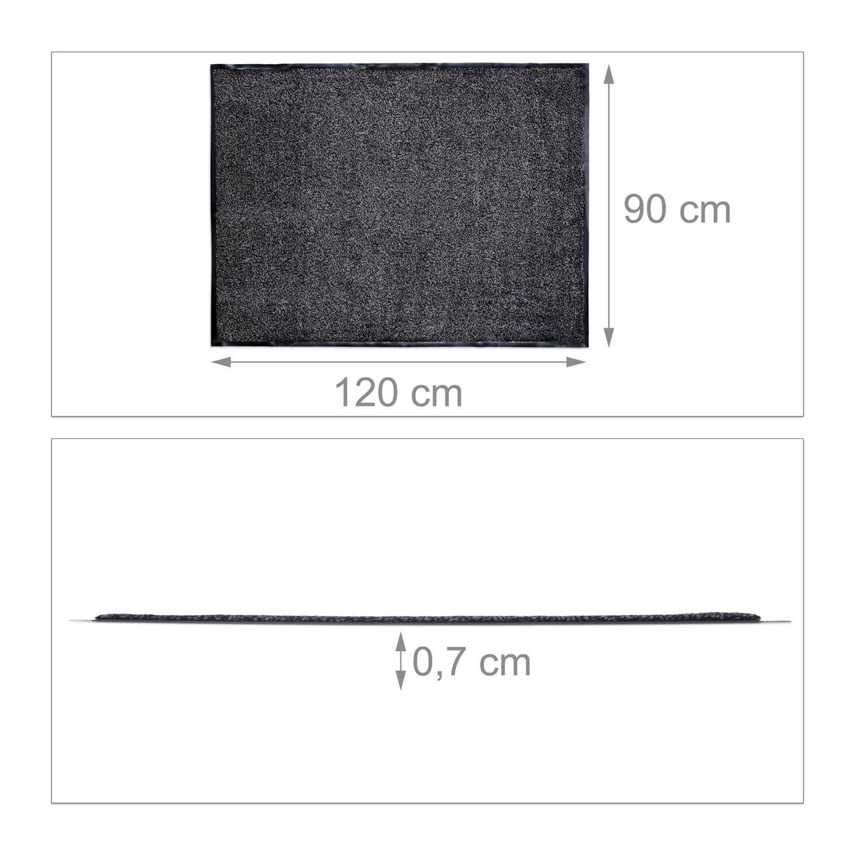 Dirt collecting mat gray