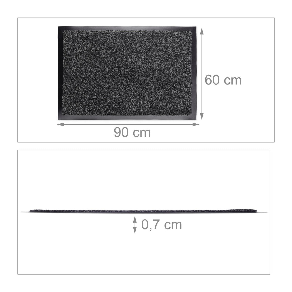 Dirt collecting mat gray