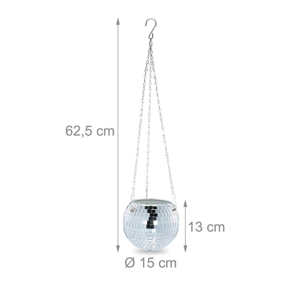 Disco Ball Hanging Plant Pot – Mirrored Light Effects