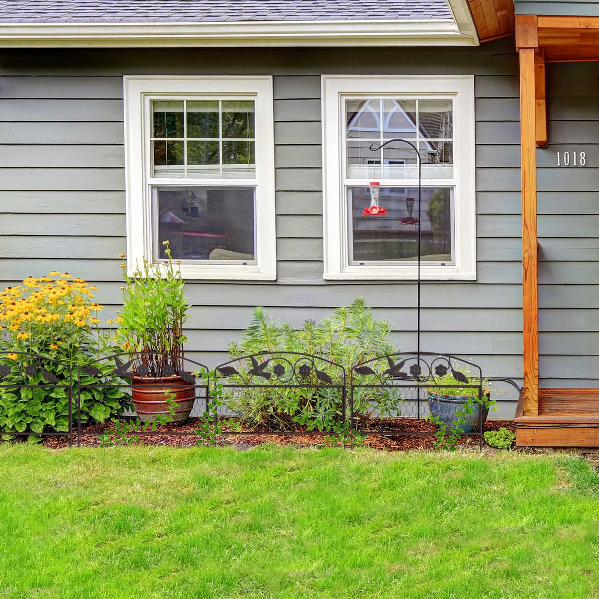 Discount fence 4 panels dark brown