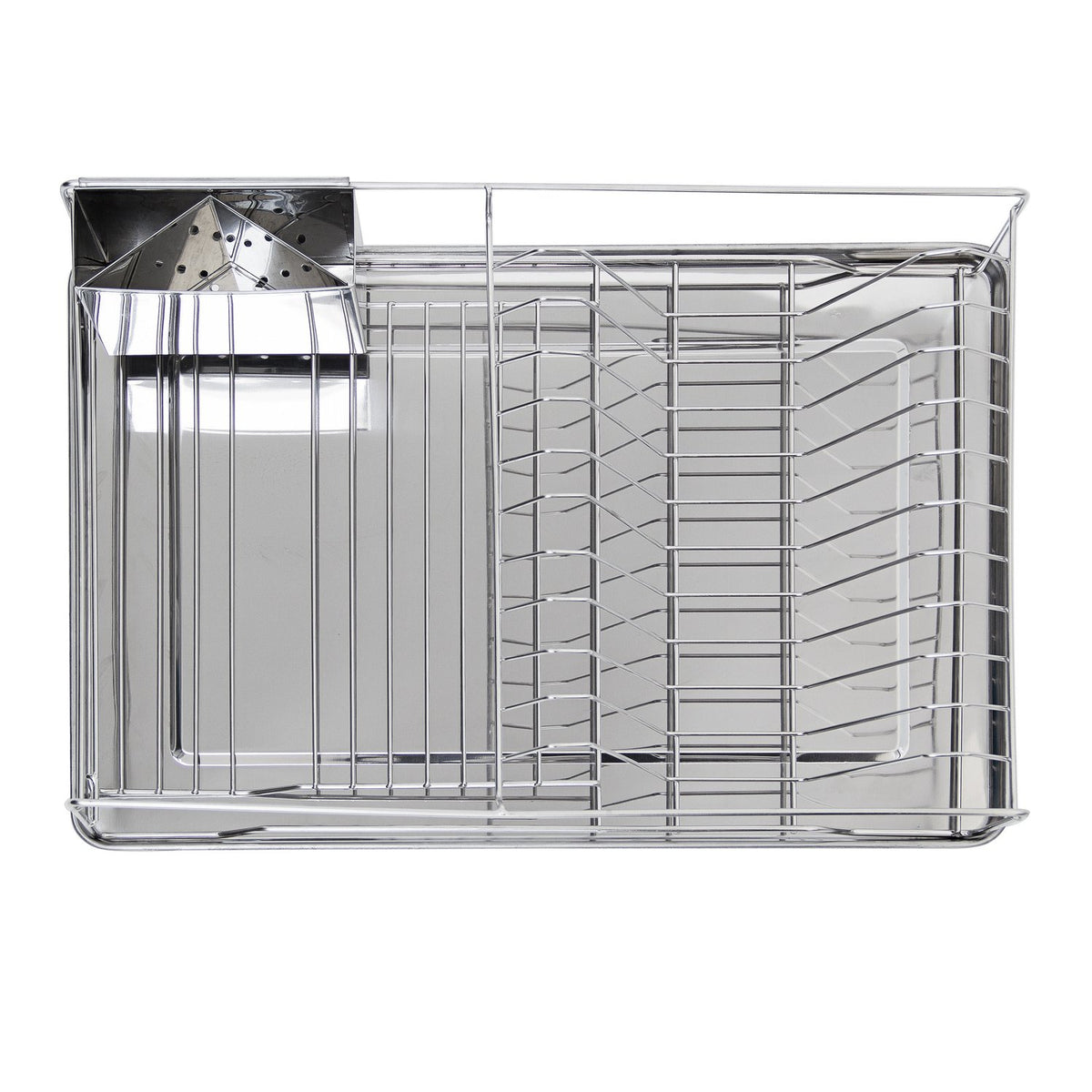 Dish rack with cutlery basket XL