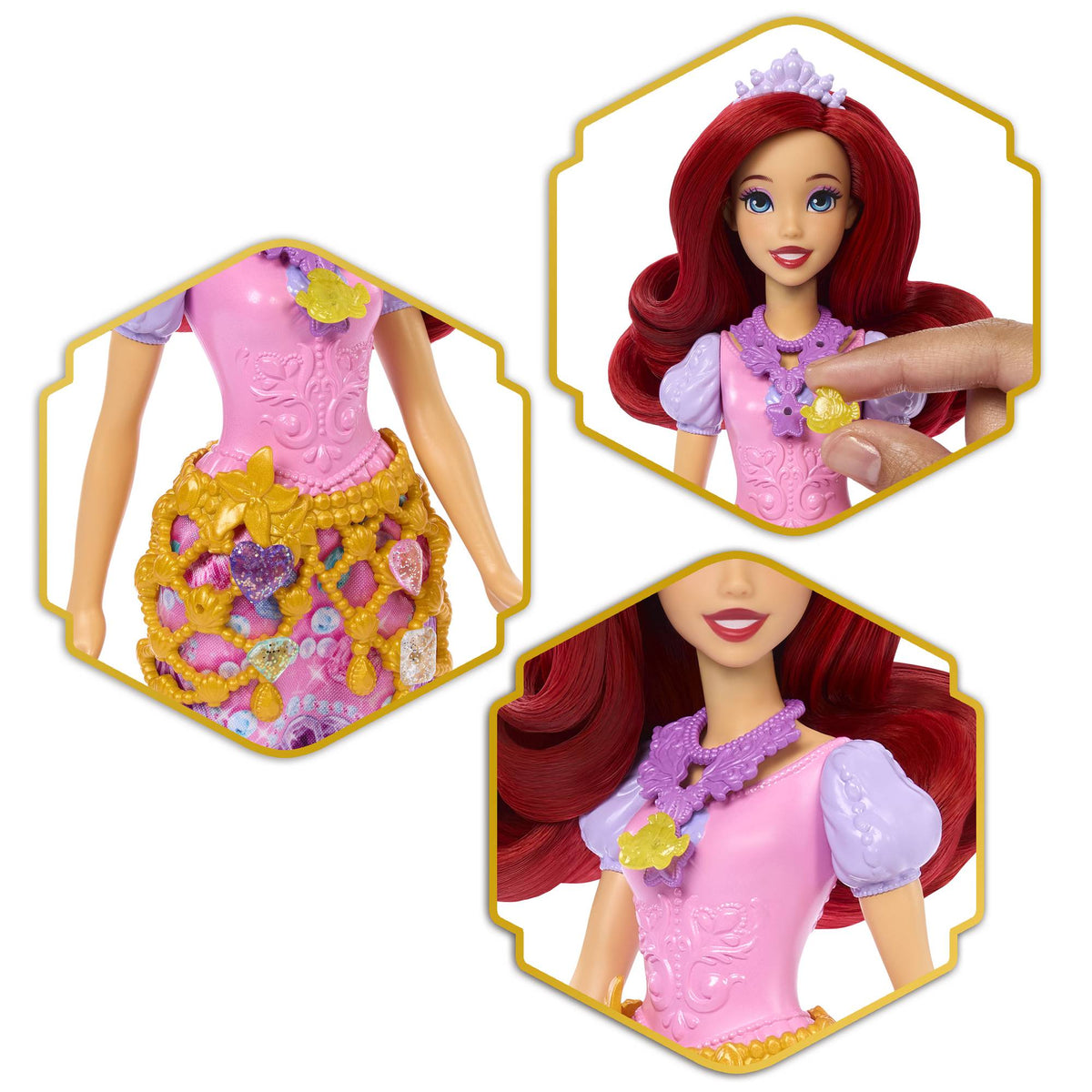 Disney Princess Ariel Heart Wand with Doll & Accessories